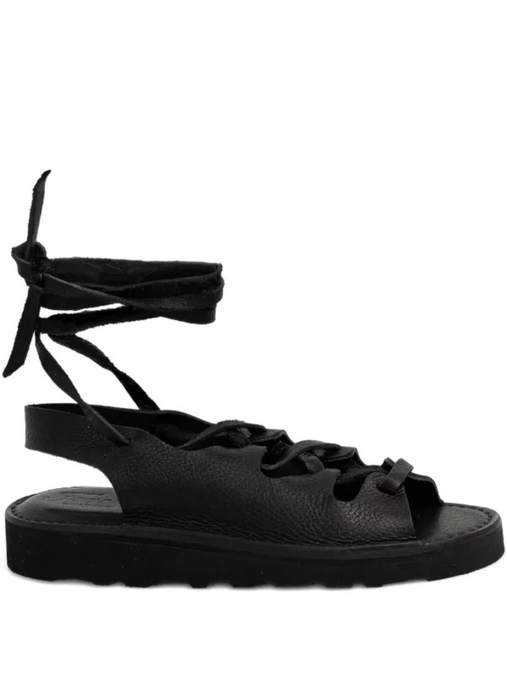 Fracap x Avalon Black Leather Gladiator Sandals SZ 38EU 8 US Festival Boho